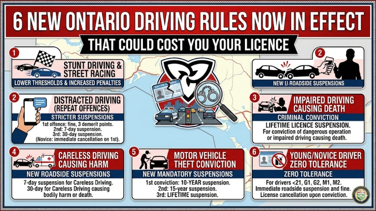6 New Ontario Driving Rules Now in Effect That Could Cost You Your Licence