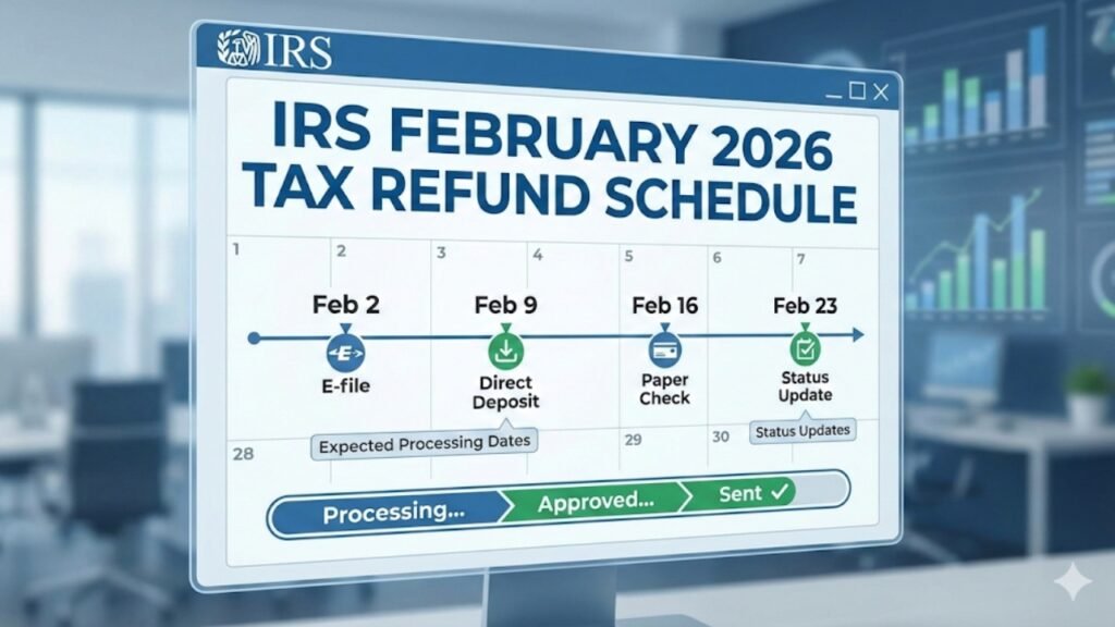 IRS February 2026 Tax Refund Schedule: Expected Processing Dates & Status Updates