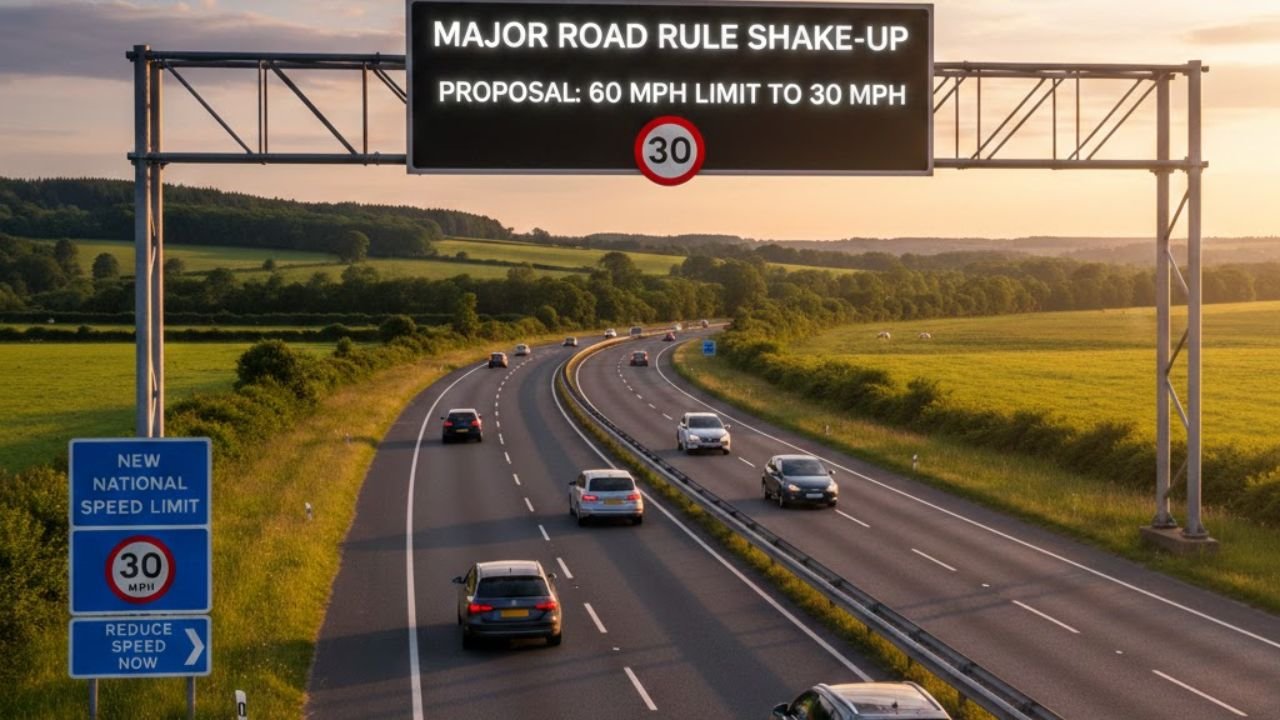 Major Road Rule Shake-Up: Proposal Aims to Cut 60mph Limit to 30mph