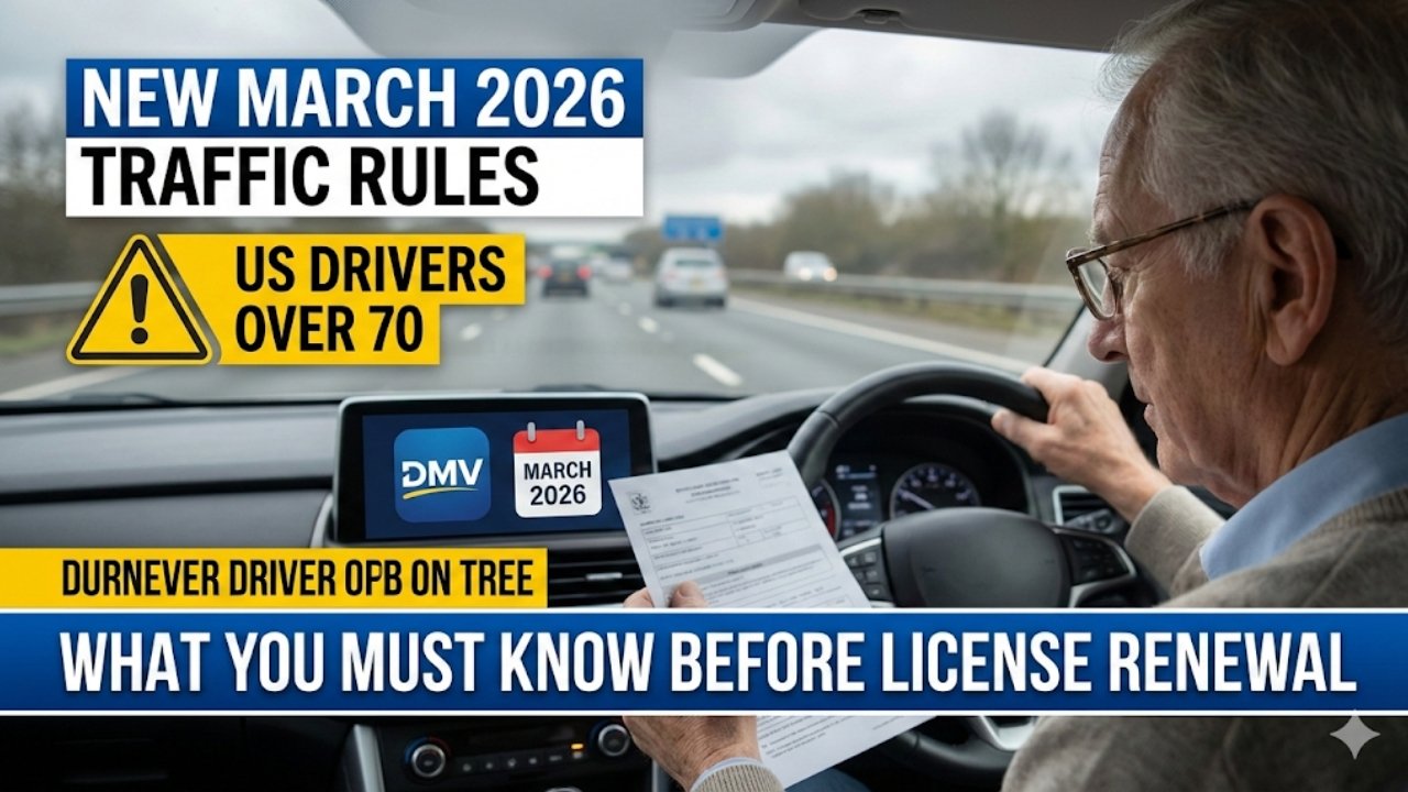 New March 2026 Traffic Rules: What US Drivers Over 70 Must Know Before License Renewal