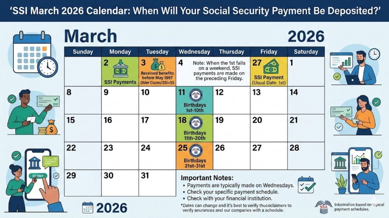 SSI March 2026 Calendar: When Will Your Social Security Payment Be Deposited?